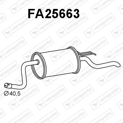  FA25663 VENEPORTE Глушитель выхлопных газов конечный