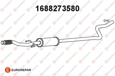  1688273580 EUROREPAR Предглушитель выхлопных газов