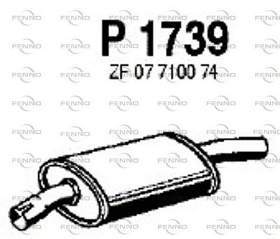  P1739 FENNO Средний глушитель выхлопных газов