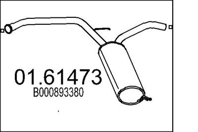  0161473 MTS Глушитель выхлопных газов конечный