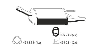  011044 ERNST Глушитель выхлопных газов конечный