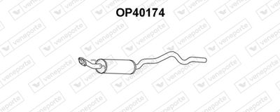  OP40174 VENEPORTE Средний глушитель выхлопных газов