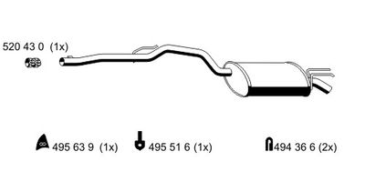  520058 ERNST Глушитель выхлопных газов конечный