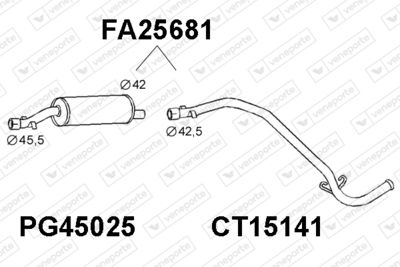  FA25681 VENEPORTE Глушитель выхлопных газов конечный