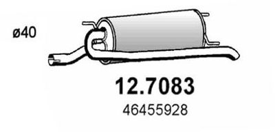  127083 ASSO Глушитель выхлопных газов конечный