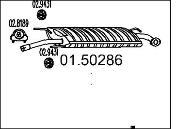  0150286 MTS Средний глушитель выхлопных газов