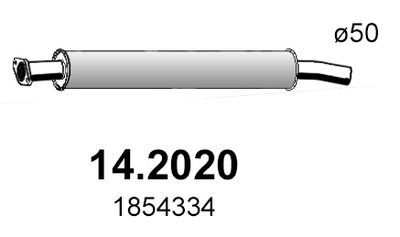  142020 ASSO Предглушитель выхлопных газов