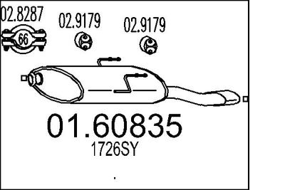 0160835 MTS Глушитель выхлопных газов конечный