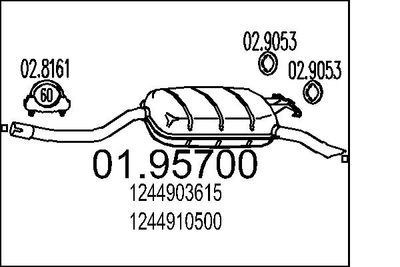  0195700 MTS Глушитель выхлопных газов конечный