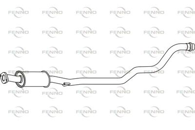  P29014 FENNO Средний глушитель выхлопных газов