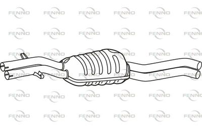  P1467 FENNO Средний глушитель выхлопных газов