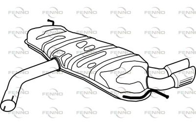  P1375 FENNO Глушитель выхлопных газов конечный