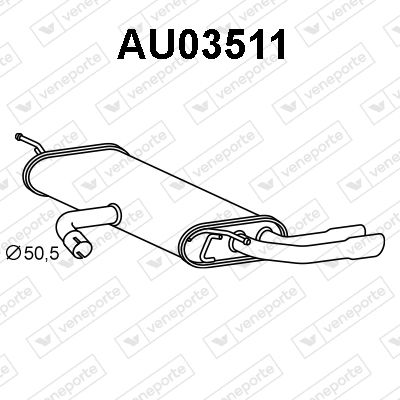  AU03511 VENEPORTE Глушитель выхлопных газов конечный