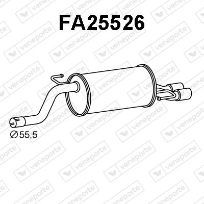  FA25526 VENEPORTE Глушитель выхлопных газов конечный