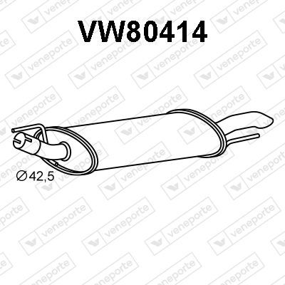  VW80414 VENEPORTE Глушитель выхлопных газов конечный