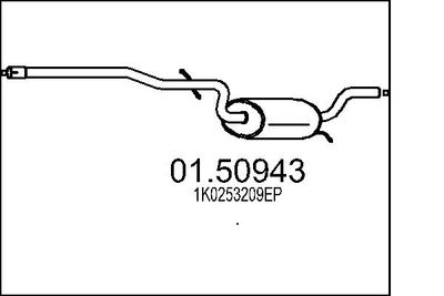  0150943 MTS Глушитель выхлопных газов конечный