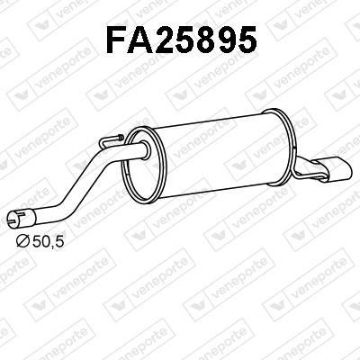  FA25895 VENEPORTE Глушитель выхлопных газов конечный