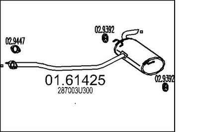  0161425 MTS Глушитель выхлопных газов конечный