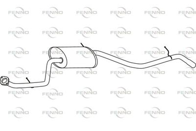  P66007 FENNO Глушитель выхлопных газов конечный