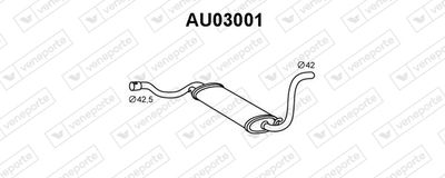  AU03001 VENEPORTE Глушитель выхлопных газов конечный