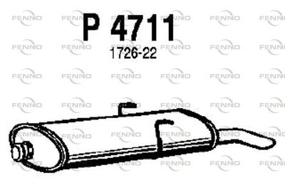  P4711 FENNO Глушитель выхлопных газов конечный