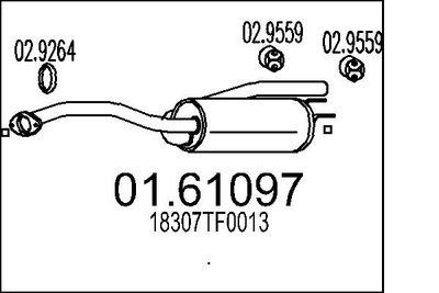  0161097 MTS Глушитель выхлопных газов конечный