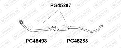  PG45287 VENEPORTE Предглушитель выхлопных газов