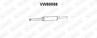  VW80088 VENEPORTE Предглушитель выхлопных газов