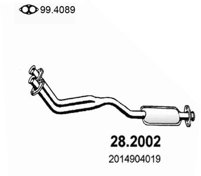  282002 ASSO Предглушитель выхлопных газов