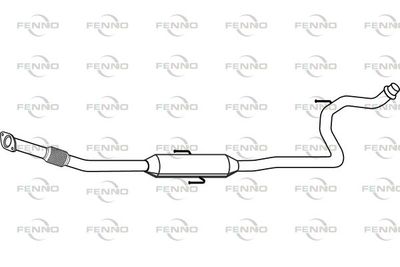  P66024 FENNO Средний глушитель выхлопных газов