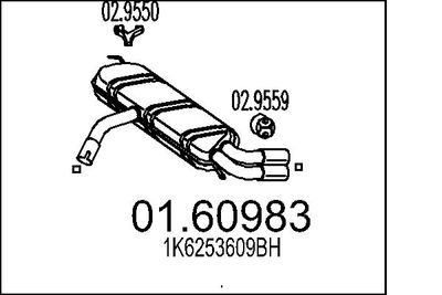  0160983 MTS Глушитель выхлопных газов конечный