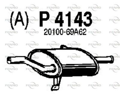  P4143 FENNO Глушитель выхлопных газов конечный