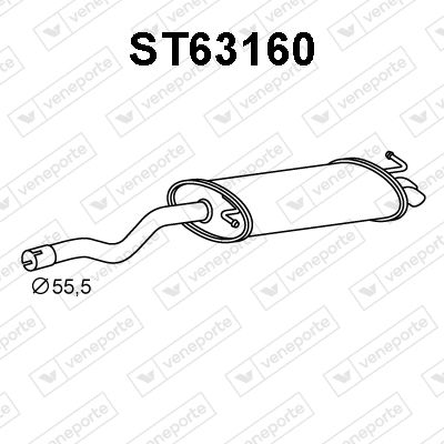  ST63160 VENEPORTE Глушитель выхлопных газов конечный