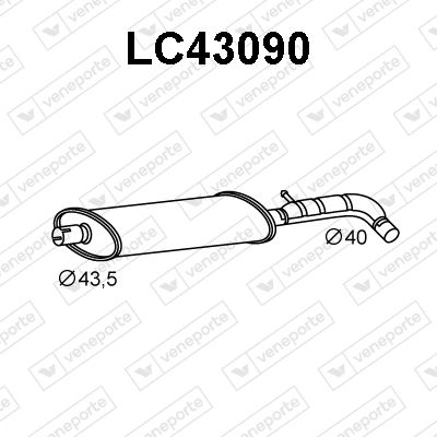  LC43090 VENEPORTE Средний глушитель выхлопных газов