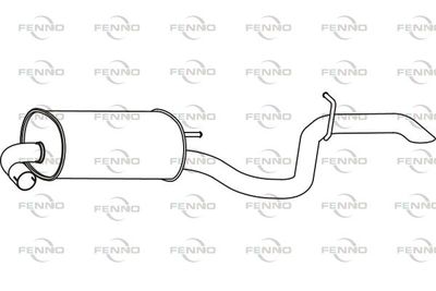  P29071 FENNO Средний глушитель выхлопных газов