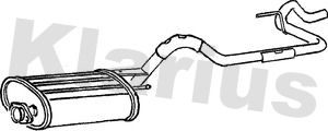  250564 KLARIUS Глушитель выхлопных газов конечный