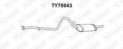  TY70043 VENEPORTE Глушитель выхлопных газов конечный