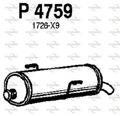  P4759 FENNO Глушитель выхлопных газов конечный