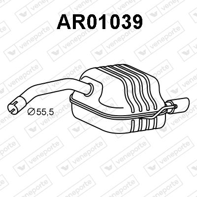  AR01039 VENEPORTE Глушитель выхлопных газов конечный