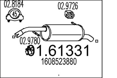  0161331 MTS Глушитель выхлопных газов конечный