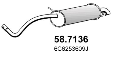  587136 ASSO Глушитель выхлопных газов конечный