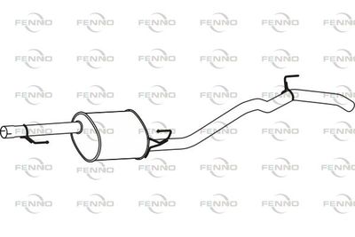  P41085 FENNO Глушитель выхлопных газов конечный