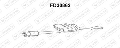  FD30862 VENEPORTE Средний глушитель выхлопных газов