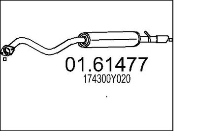  0161477 MTS Глушитель выхлопных газов конечный
