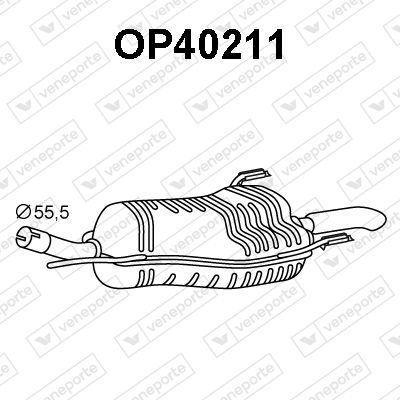  OP40211 VENEPORTE Глушитель выхлопных газов конечный