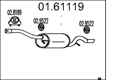  0161119 MTS Глушитель выхлопных газов конечный