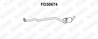  FD30674 VENEPORTE Средний глушитель выхлопных газов