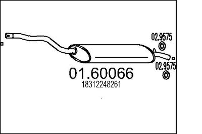  0160066 MTS Глушитель выхлопных газов конечный