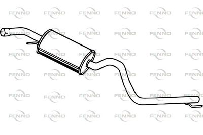  P7539 FENNO Средний глушитель выхлопных газов