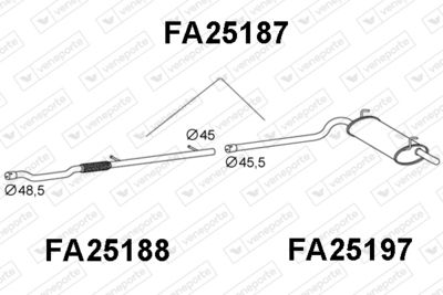  FA25187 VENEPORTE Глушитель выхлопных газов конечный